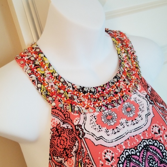 INC dress, almost maxi with asymmetrical hem - Picture 2 of 7